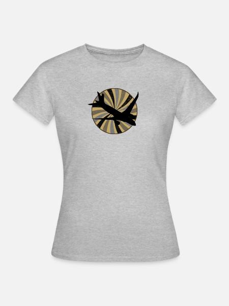 Luftfahrt Flieger Flieger - Frauen T-Shirt - Grau meliert
