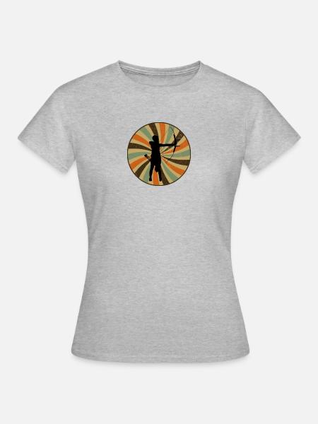 Bogenschießen Schießsport - Frauen T-Shirt - Grau meliert
