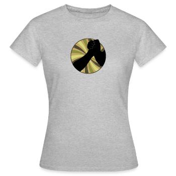 Muscles du bras de fer - T-shirt Femme - gris chiné - Devant - AI Model Female 172 dark (172cm)
