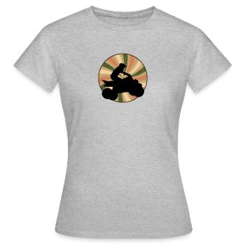Cascadeur de VTT - T-shirt Femme - gris chiné - Devant - AI Model Female 172 dark (172cm)