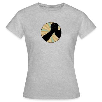 Bras de fer homme fort - T-shirt Femme - gris chiné - Devant - AI Model Female 172 dark (172cm)