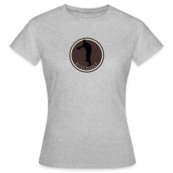 Disc Discgolf - Frauen T-Shirt - Grau meliert - Vorne - AI Model Female 172 dark (172cm)
