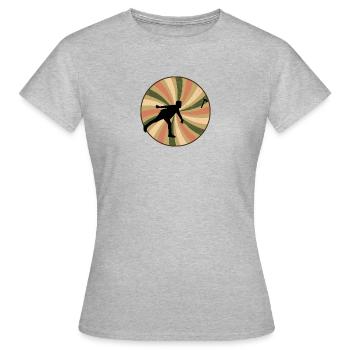 Axtwerfen Doppelaxt Sportart - Frauen T-Shirt - Grau meliert - Vorne - AI Model Female 172 dark (172cm)