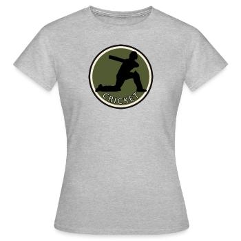 Pichet Pichet Cricket - T-shirt Femme - gris chiné - Devant - AI Model Female 172 dark (172cm)