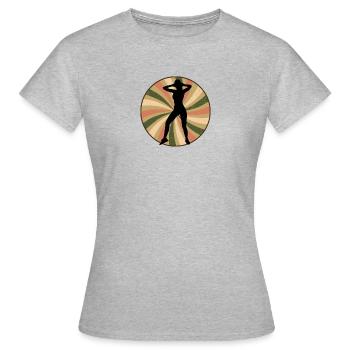 Exercice Aérobic Aérobic - T-shirt Femme - gris chiné - Devant - AI Model Female 172 dark (172cm)
