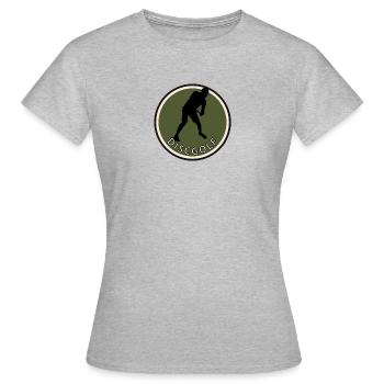 Frisbee Frisbee Discgolf - Frauen T-Shirt - Grau meliert - Vorne - AI Model Female 172 dark (172cm)