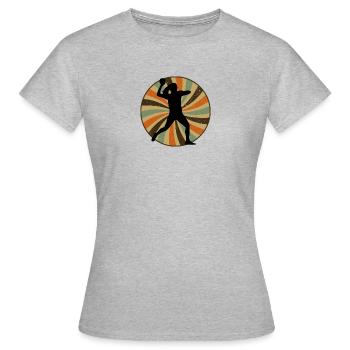 Dodgeballteam Mannschaft - Frauen T-Shirt - Grau meliert - Vorne - AI Model Female 172 dark (172cm)