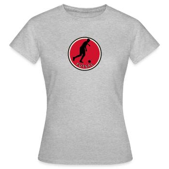 Joueur de futsal Sports de balle - T-shirt Femme - gris chiné - Devant - AI Model Female 172 dark (172cm)