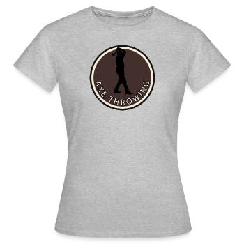 Axe Throwing Axe Throwing Axe Throwing - Women's T-Shirt - heather grey - Front - AI Model Female 172 dark (172cm)