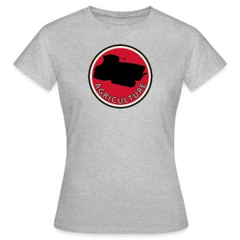 Landwirt Hof - Frauen T-Shirt - Grau meliert - Vorne - AI Model Female 172 dark (172cm)