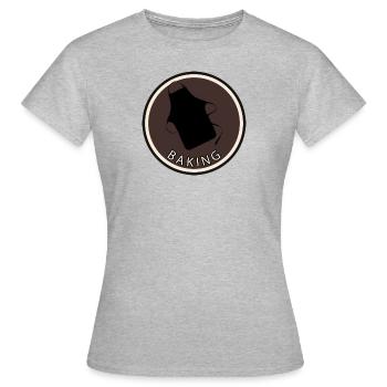 Cuisson Backen - T-shirt Femme - gris chiné - Devant - AI Model Female 172 dark (172cm)