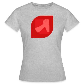 Homme fort Homme fort bras de fer - T-shirt Femme - gris chiné - Devant - AI Model Female 172 dark (172cm)