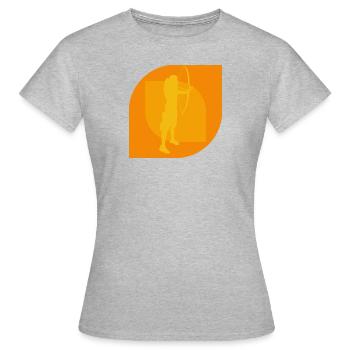 Bogen Bogen Langbogen - Frauen T-Shirt - Grau meliert - Vorne - AI Model Female 172 dark (172cm)