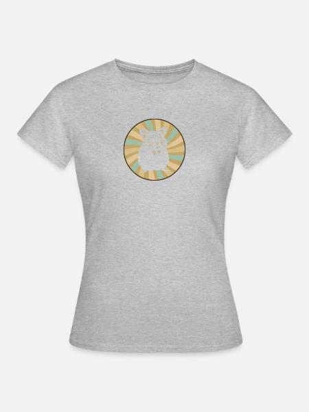 Hamster Maus Tierchen - Frauen T-Shirt - Grau meliert