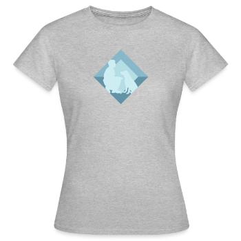 Dressage de chiens Agility Sports canins - T-shirt Femme - gris chiné - Devant - AI Model Female 172 dark (172cm)