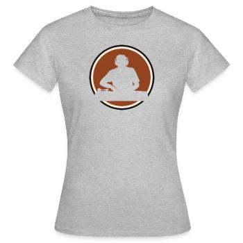 DJ Djing Trance - T-shirt Femme - gris chiné - Devant - AI Model Female 172 dark (172cm)