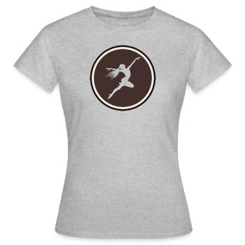 Équilibre sur les mains de gymnastique - T-shirt Femme - gris chiné - Devant - AI Model Female 172 dark (172cm)
