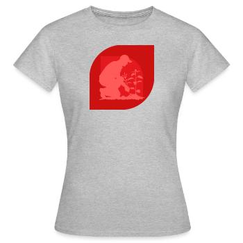 Jardinage Jardinage Jardinage - T-shirt Femme - gris chiné - Devant - AI Model Female 172 dark (172cm)