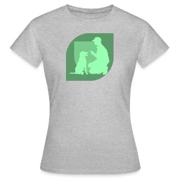 Hundetrainer Hundeerziehung Hundetraining - Frauen T-Shirt - Grau meliert - Vorne - AI Model Female 172 dark (172cm)