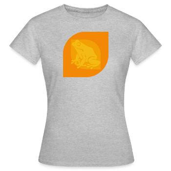 Frosch Amphibie Froschkönig - Frauen T-Shirt - Grau meliert - Vorne - AI Model Female 172 dark (172cm)