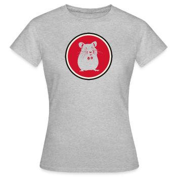 Souris rongeur - T-shirt Femme - gris chiné - Devant - AI Model Female 172 dark (172cm)