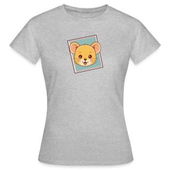 Souris Rongeur - T-shirt Femme - gris chiné - Devant - AI Model Female 172 dark (172cm)