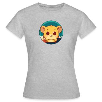 Souris Rongeur - T-shirt Femme - gris chiné - Devant - AI Model Female 172 dark (172cm)