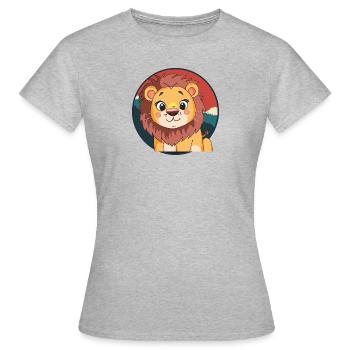 Loewe Leo Mane - T-shirt Femme - gris chiné - Devant - AI Model Female 172 dark (172cm)