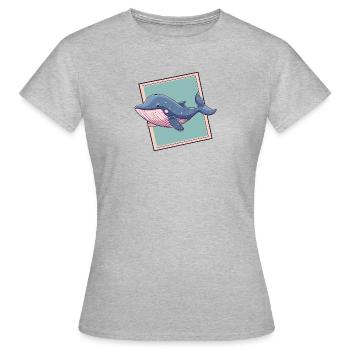 Meeresleben Wale - Frauen T-Shirt - Grau meliert - Vorne - AI Model Female 172 dark (172cm)