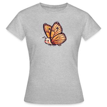 Papillon Été Habitants de la forêt - T-shirt Femme - gris chiné - Devant - AI Model Female 172 dark (172cm)