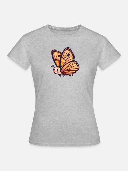 Schmetterling Sommer Waldbewohner - Frauen T-Shirt - Grau meliert