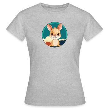 Kaenguru Aussie Melbourne - Frauen T-Shirt - Grau meliert - Vorne - AI Model Female 172 dark (172cm)