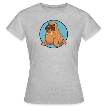 Walrus Sea Creatures - Women's T-Shirt - heather grey - Front - AI Model Female 172 dark (172cm)