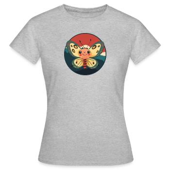 Papillon Habitant de la forêt - T-shirt Femme - gris chiné - Devant - AI Model Female 172 dark (172cm)