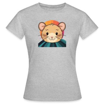 Souris Souris - T-shirt Femme - gris chiné - Devant - AI Model Female 172 dark (172cm)