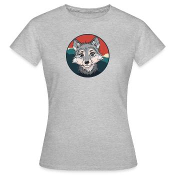 Loups Loup - T-shirt Femme - gris chiné - Devant - AI Model Female 172 dark (172cm)