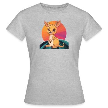Kaenguru Koala Kangaroo - Frauen T-Shirt - Grau meliert - Vorne - AI Model Female 172 dark (172cm)
