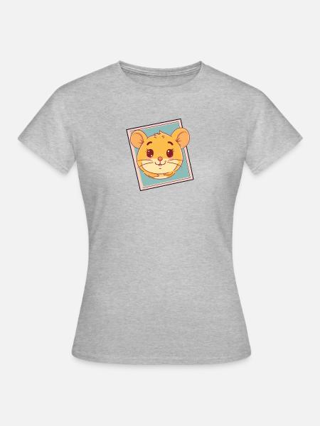 Maus Ratte Mäuschen - Frauen T-Shirt - Grau meliert