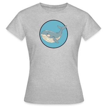 Meeresleben Flosse Wale - Frauen T-Shirt - Grau meliert - Vorne - AI Model Female 172 dark (172cm)