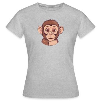 Monkey Wilderness - Women's T-Shirt - heather grey - Front - AI Model Female 172 dark (172cm)