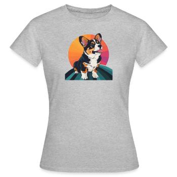 Chien Amoureux des chiens Sports canins - T-shirt Femme - gris chiné - Devant - AI Model Female 172 dark (172cm)