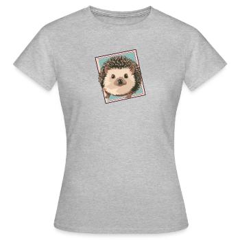Hedgehog Porcupine Prickly - Women's T-Shirt - heather grey - Front - AI Model Female 172 dark (172cm)