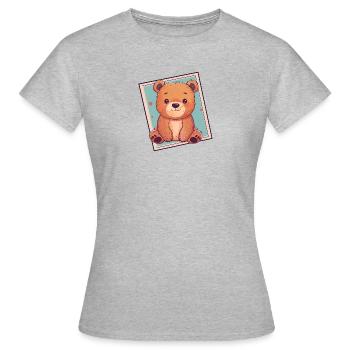 Baer Waldtier Bar - Frauen T-Shirt - Grau meliert - Vorne - AI Model Female 172 dark (172cm)
