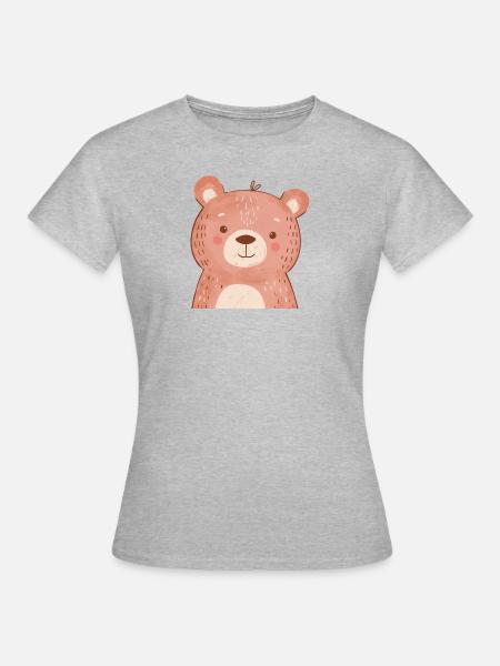 Baer Baeren Braunbär - Frauen T-Shirt - Grau meliert