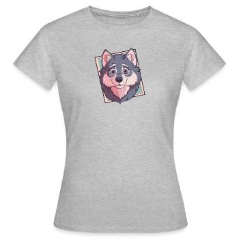Wölfe Werwolf Rudel - Frauen T-Shirt - Grau meliert - Vorne - AI Model Female 172 dark (172cm)
