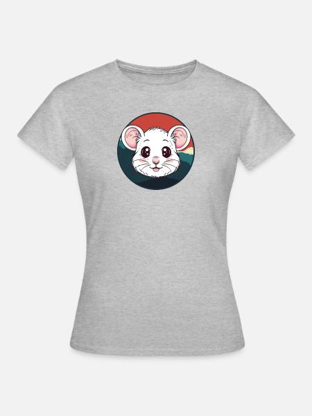 Mäuse Mäuschen Ratte - Frauen T-Shirt - Grau meliert