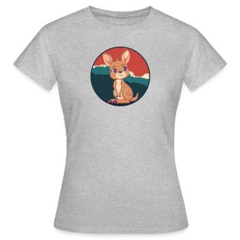 Kaenguru Sydney Kangaroo - Frauen T-Shirt - Grau meliert - Vorne - AI Model Female 172 dark (172cm)