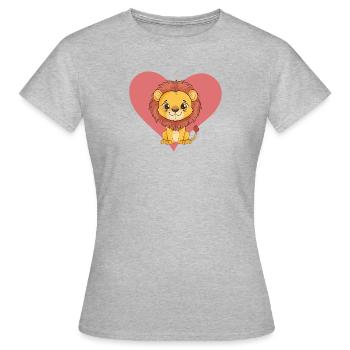 Loewe Lioness Wild Cat - Women's T-Shirt - heather grey - Front - AI Model Female 172 dark (172cm)