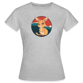 Kangaroo Melbourne Sydney - Frauen T-Shirt - Grau meliert - Vorne - AI Model Female 172 dark (172cm)