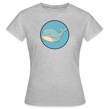 Vie marine Baleines Animal marin - T-shirt Femme - gris chiné - Devant - AI Model Female 172 dark (172cm)